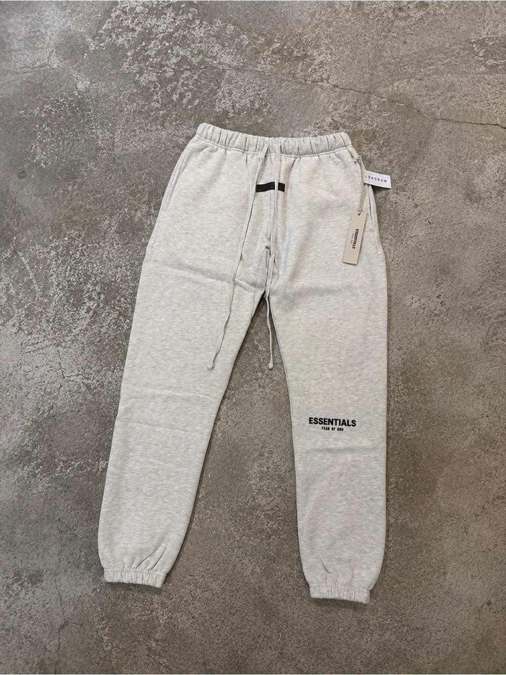 Essentials Men’s Light Gray Joggers with Drawstring